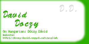 david doczy business card